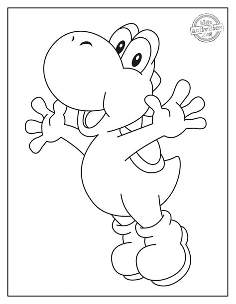 printable yoshi coloring pages kids activities blog