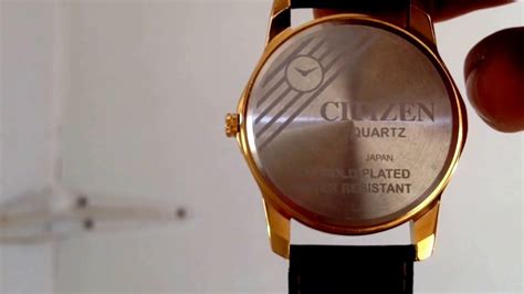 citizen quartz  gold plated youtube