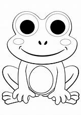 Frog Coloring Pages Cute Cartoon Da Colorare Color Baby Printable Kids Colouring Frogs Verde Drawing Online Print Immagini Choose Board sketch template