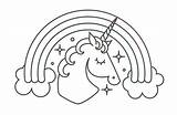 Unicorn Outline Rainbow Coloring Printable Template Pages Unicorns Outlines Cute Kids Stencil Templates Pattern Printables Stencils Choose Board Freequilt Dog sketch template