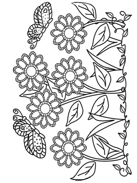 awasome flower garden coloring sheet ideas