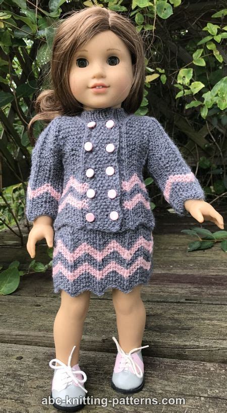 Abc Knitting Patterns American Girl Doll Chevron Jacket American