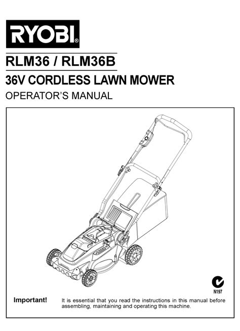 Ryobi Rlm36 Operators Manual Pdf Download Manualslib