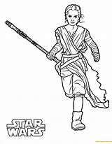 Wars Star Coloring Pages Rey Force Leia Luke Awakens Printable Stormtrooper Color Comments Fun Kids sketch template