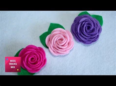 felt rose diy    easy felt rose spring crafts