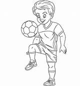 Calcio Voetballer Calciatore Footballeur Fotbollsspelare Gioca Palla Colorante Blogmamma Illustrationer Voetbal Rete Provare Colpo Tirare Passare Testa sketch template