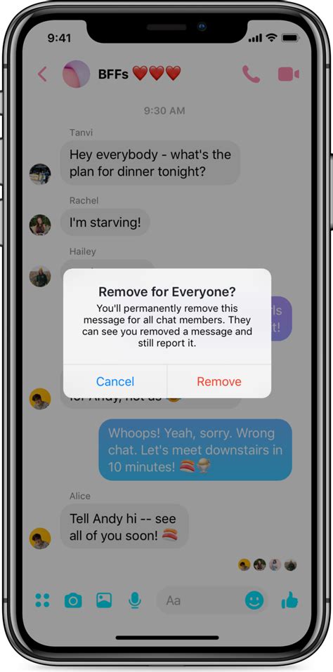 facebook messenger   quickly unsend embarrassing messages