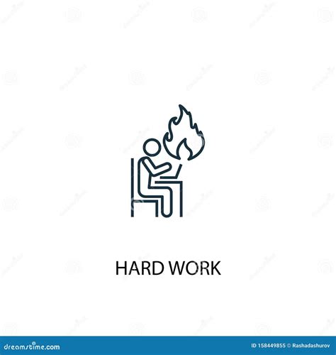 hard work concept  icon simple stock vector illustration
