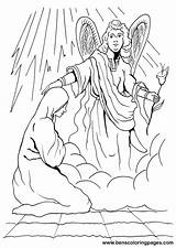 Coloring Gabriel Mary Annunciation Please Print Handout Below Click Coloringpages Benscoloringpages sketch template