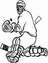 Hockey Bruins Boston Goalie Coloringhome Goaltender Nhl Insertion Matamu sketch template