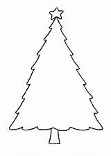 Christmas Coloring Pages Tree Trees Bells Printable Print Kids Blank Cartoon Kerstboom Outline Template Kleurplaat sketch template