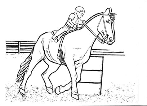 horse riding coloring pages