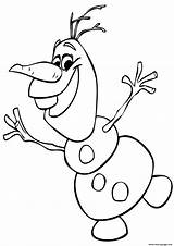 Coloring Olaf Dance Funny Pages Printable Print sketch template
