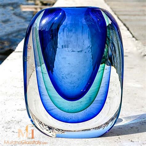 Blue Sommerso Vase Buy Online Official Italian Glass Store