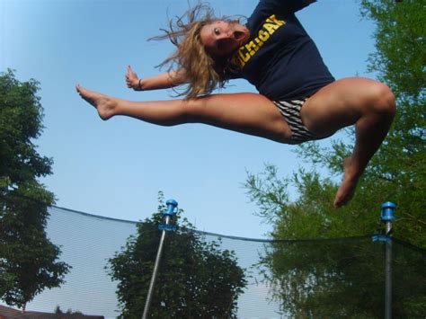 Our Favorite Time Girls Jumping On Trampolines I Just