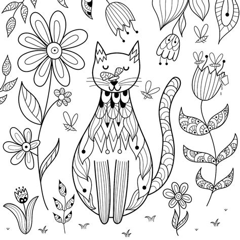 cat coloring pages purr fect printable coloring pages  cats  cat lovers   ages