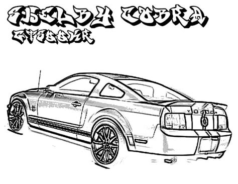 car ford mustang shelby gt   coloring pages  place  color