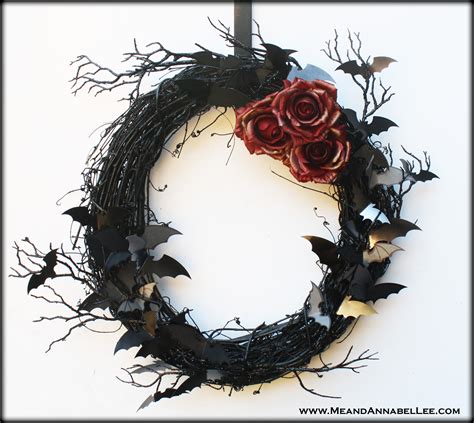 diy halloween bat wreath spooky decor   annabel lee