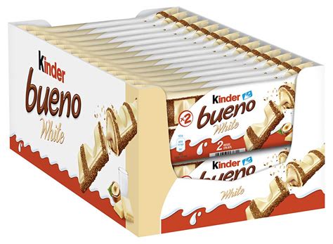 kinder bueno white bars box   white chocolate hazelnut wafer bars buy   ukraine