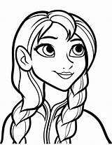 Frozen Anna Coloring Pages Princess Elsa Drawing Print Disney Easy Drawings Color Printable Colouring Line Clipart Getdrawings Clipartmag Size Button sketch template
