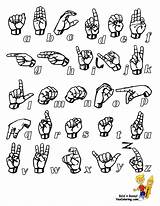 Language Sign American Chart Alphabet Learn Alphabets Print Yescoloring Bossy sketch template