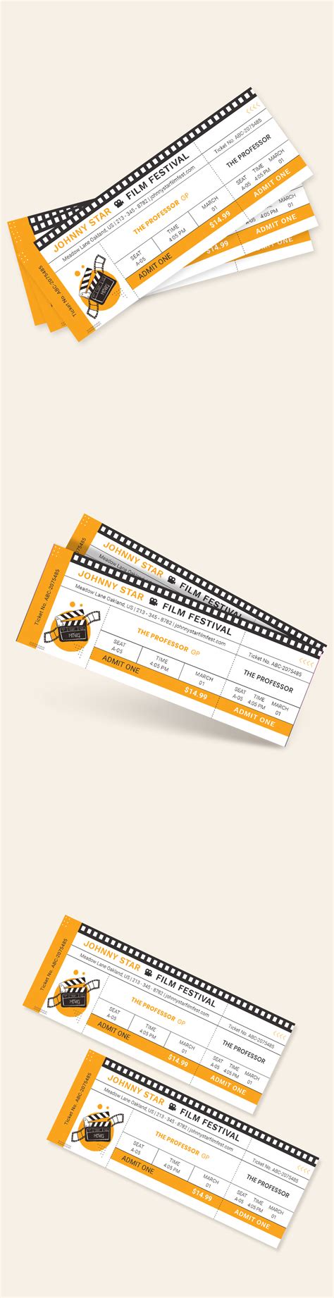 blank  ticket template illustrator word apple pages psd