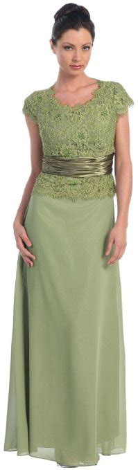 amazoncom singh impex womens classic mother   bride formal evening dress olive green