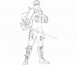 Ninja Gaiden Hayabusa Coloring Pages Ryu Rain Warrior Another sketch template