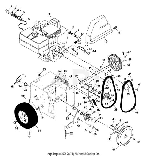ariens    st hp tec  blower parts diagram  belt drive
