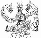 Godzilla Mothra Gamera Fantasy Coloringhome sketch template