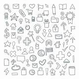 Doodle Icons Vector Set Preview sketch template