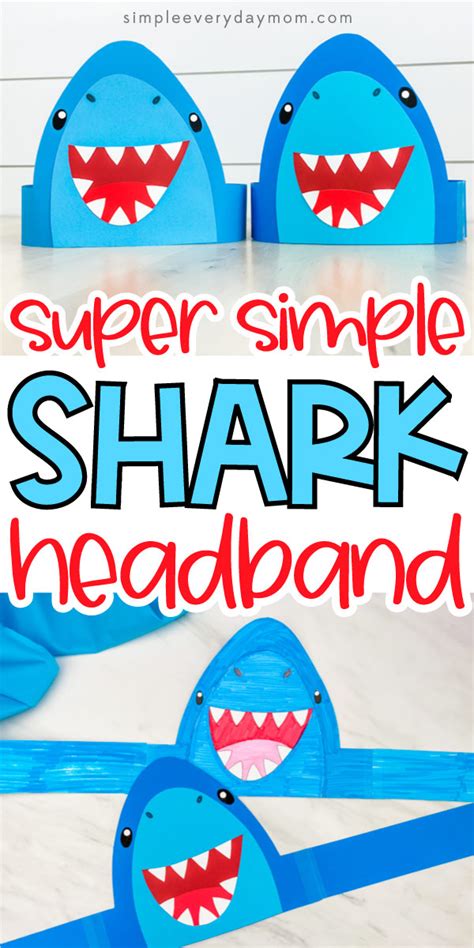 shark headband craft  kids  template shark crafts preschool