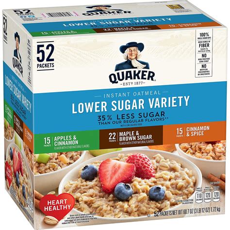 quaker  sugar instant oatmeal variety pack  pk walmartcom walmartcom