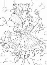Magical Lineart sketch template