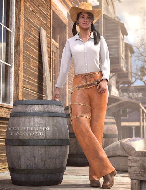 dforce everyday cowgirl outfit for genesis 8 female s daz 3d
