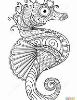 Coloring Zentangle Pages Zen Printable Adults Horse Sea Color Getcolorings Print Book sketch template