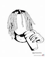 Lil Pump Coloring Gang Pages Gucci Printable Bettercoloring Fan Print Color sketch template