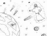 Jesus Robin Coloring Pages Great Comets Fills Creates Seas Earth sketch template