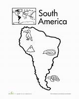 America Continents Worksheets Continent Geography Grundschule Sachunterricht Designlooter Malvorlage Kontinente Südamerika sketch template