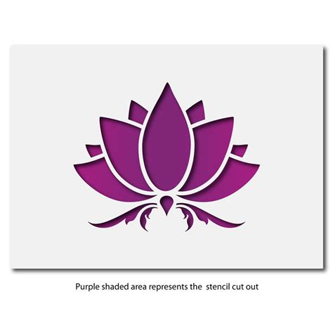 lotus flower stencil craft template craftstar
