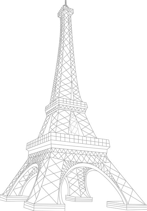 paris tower drawing  getdrawings