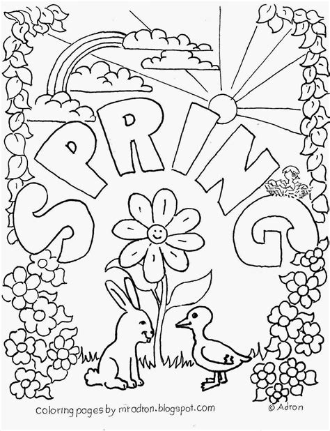 spring  coloring page  kids