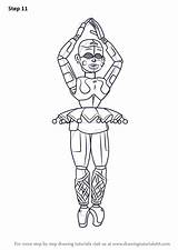 Fnaf Ballora Five Nights Coloring Pages Sister Location Drawing Draw Freddy Freddys Drawings Print Clipart Step Para Colorear Dibujos Top sketch template