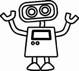 Robot Cute Pages Coloring Getcolorings Basic sketch template