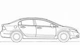 Coloring Honda Civic Pages 2008 Car Jdm Drawing Template Sketch sketch template