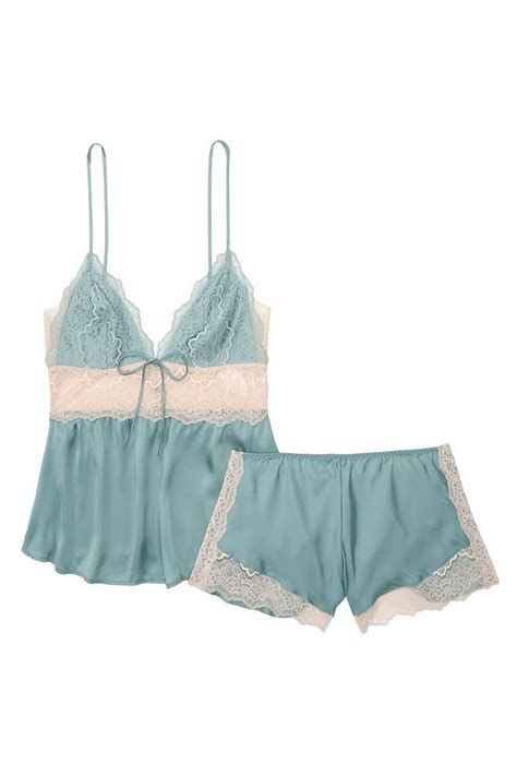 buy victoria s secret stretch lace and satin cami pyjama set from the