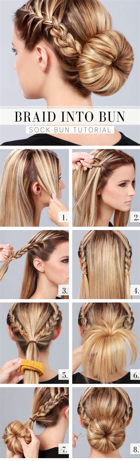 gorgeous braid  bun hair style step  step diy
