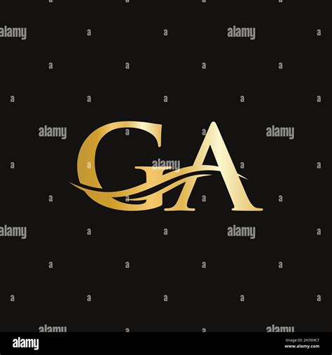 ga letter linked logo  business  company identity initial letter