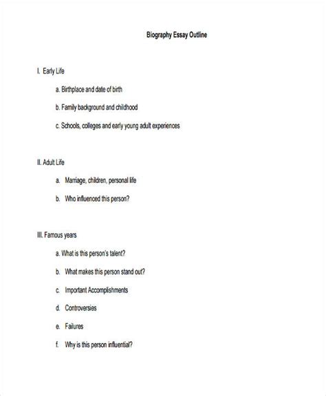 sample essay outlines  examples format  examples