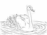 Cygnets Mute Supercoloring sketch template